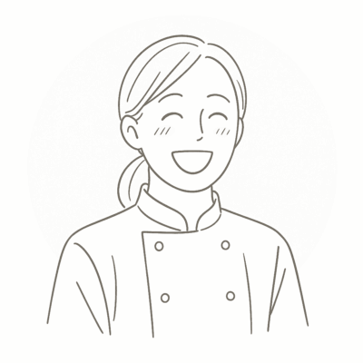 笑うパティシエ